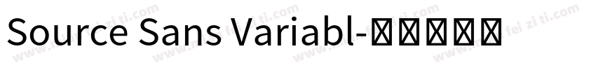 Source Sans Variabl字体转换